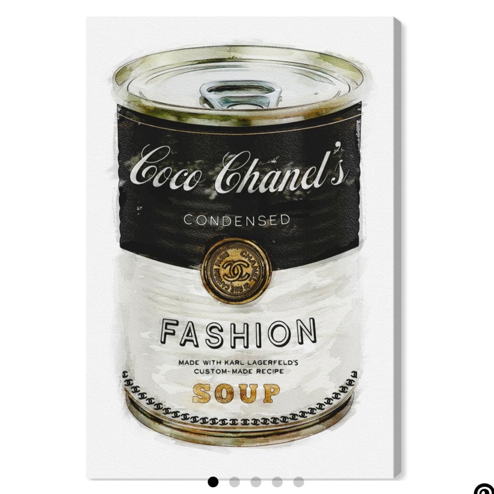 Black Soup Can Canvas Print